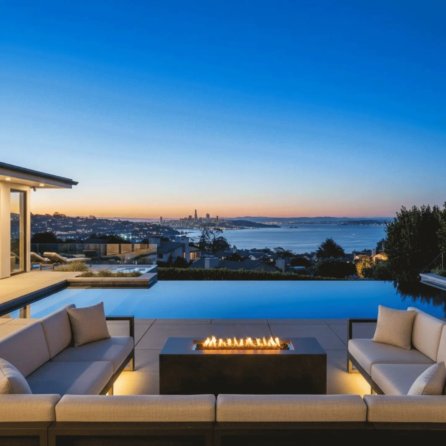 72" x 28" Rectangle Beton Concrete (GFRC) Gas Fire Pit with Hidden Propane Tank - Graphite by Starfire Designs - Image 7