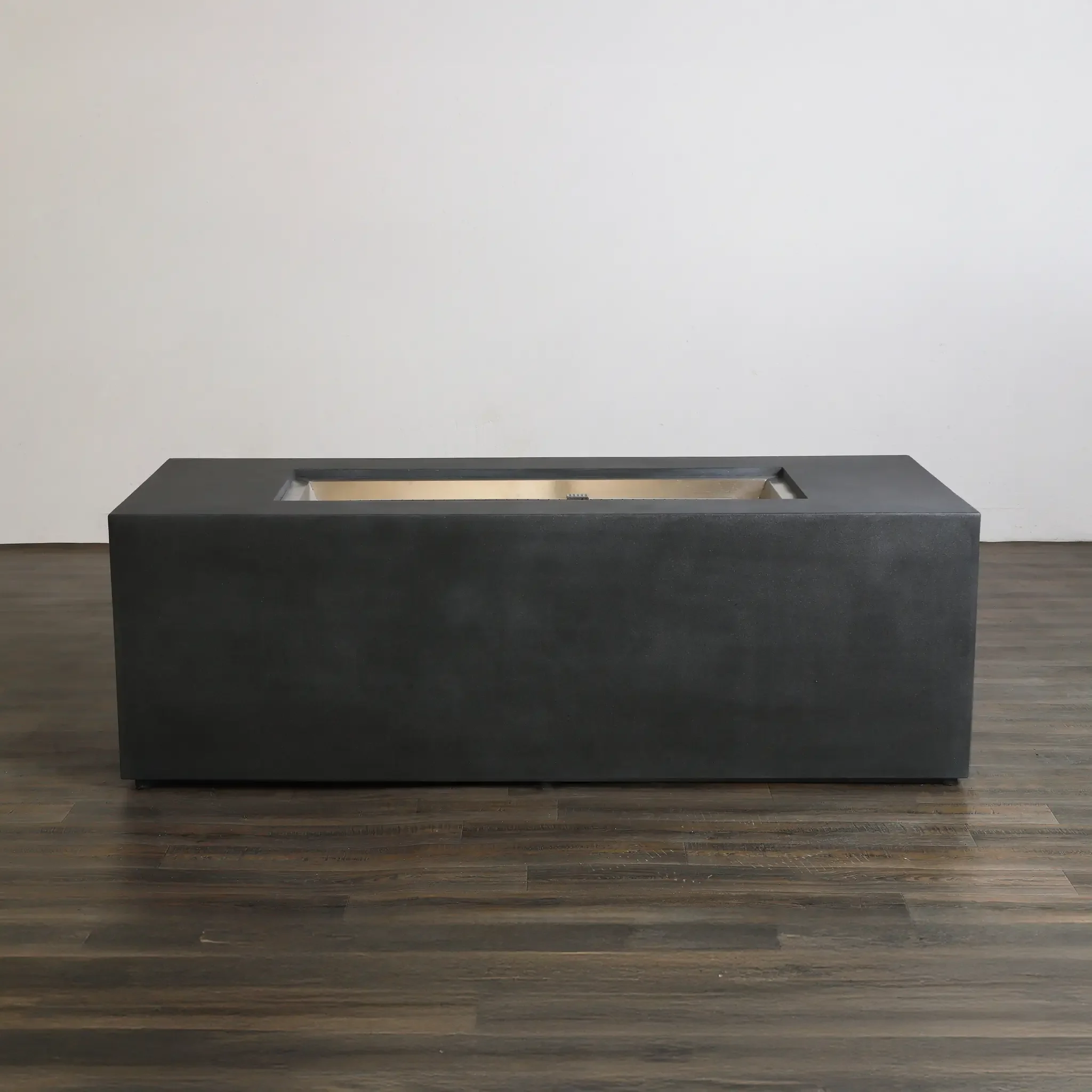 72" x 28" Rectangle Beton Concrete (GFRC) Gas Fire Pit with Hidden Propane Tank - Graphite by Starfire Designs - Image 9