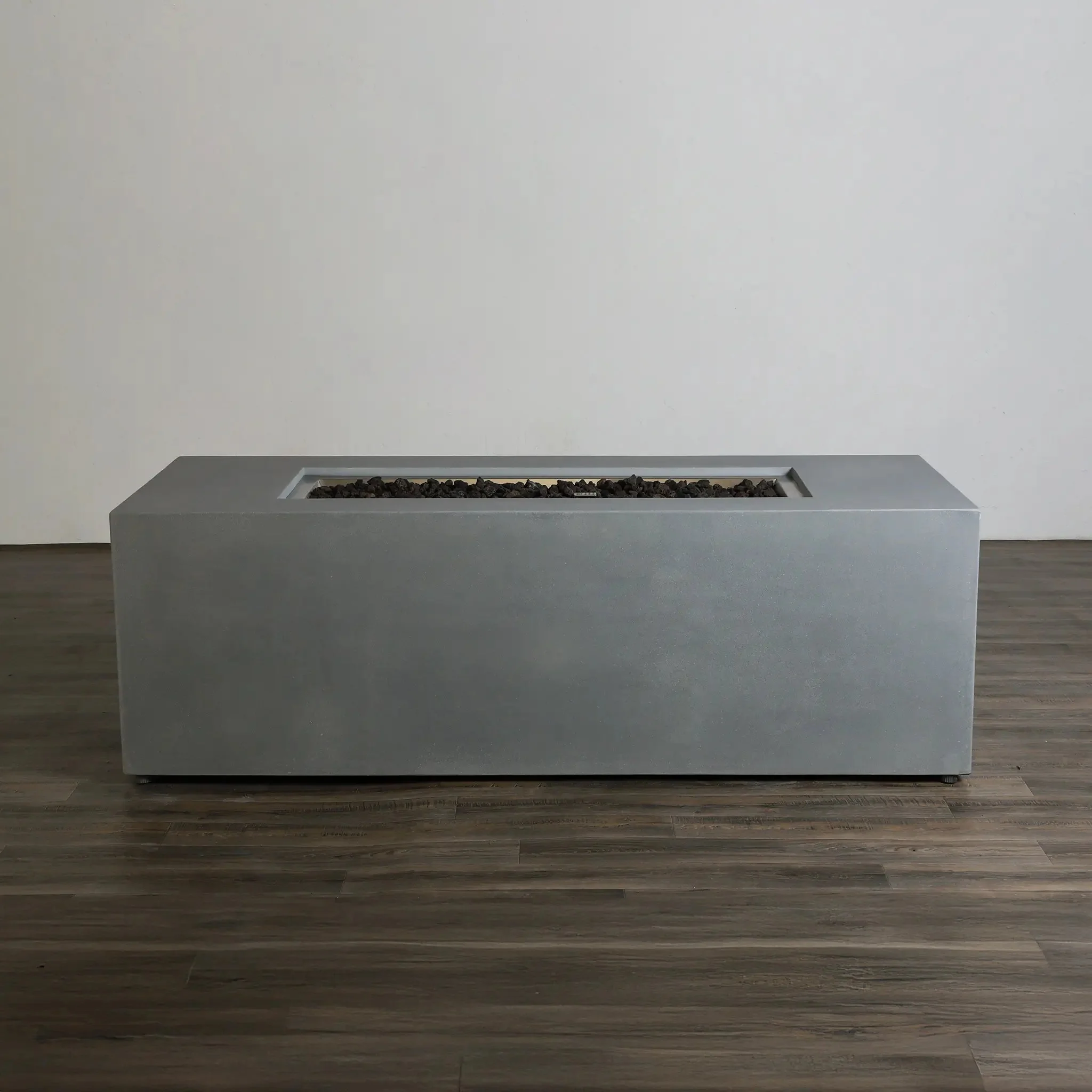 72" x 28" Rectangle Beton Concrete (GFRC) Gas Fire Pit with Hidden Propane Tank - Natural Gray by Starfire Designs - Image 3