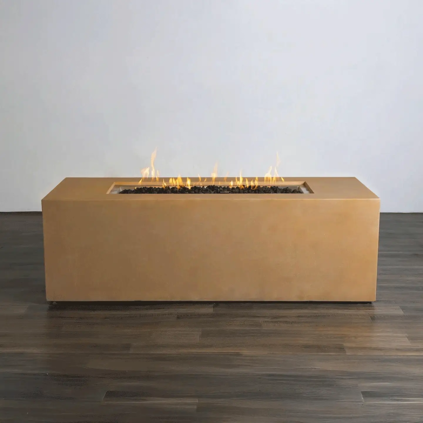 72" x 28" Rectangle Beton Concrete (GFRC) Gas Fire Pit with Hidden Propane Tank - Sand by Starfire Designs - Image 2