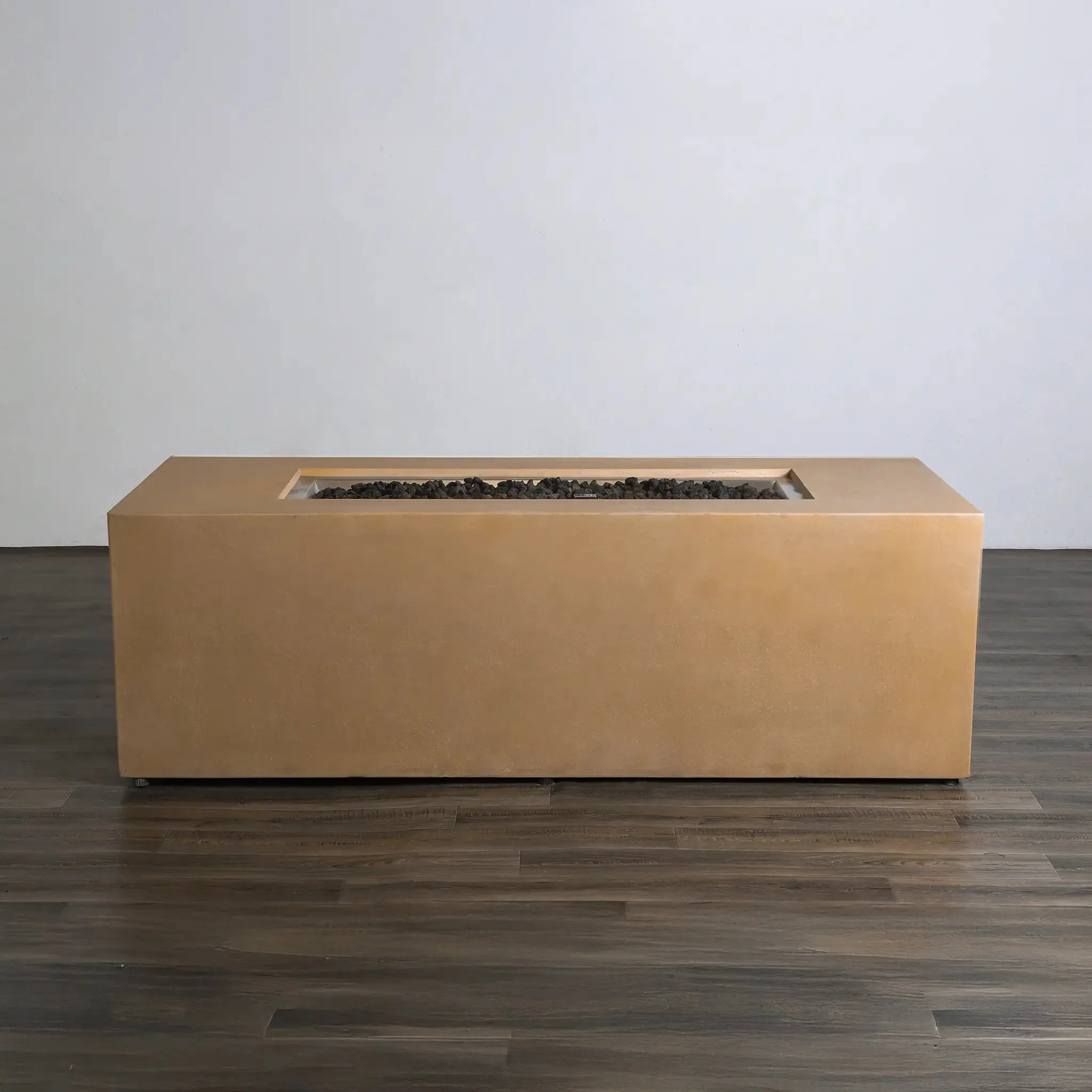 72" x 28" Rectangle Beton Concrete (GFRC) Gas Fire Pit with Hidden Propane Tank - Sand by Starfire Designs - Image 3