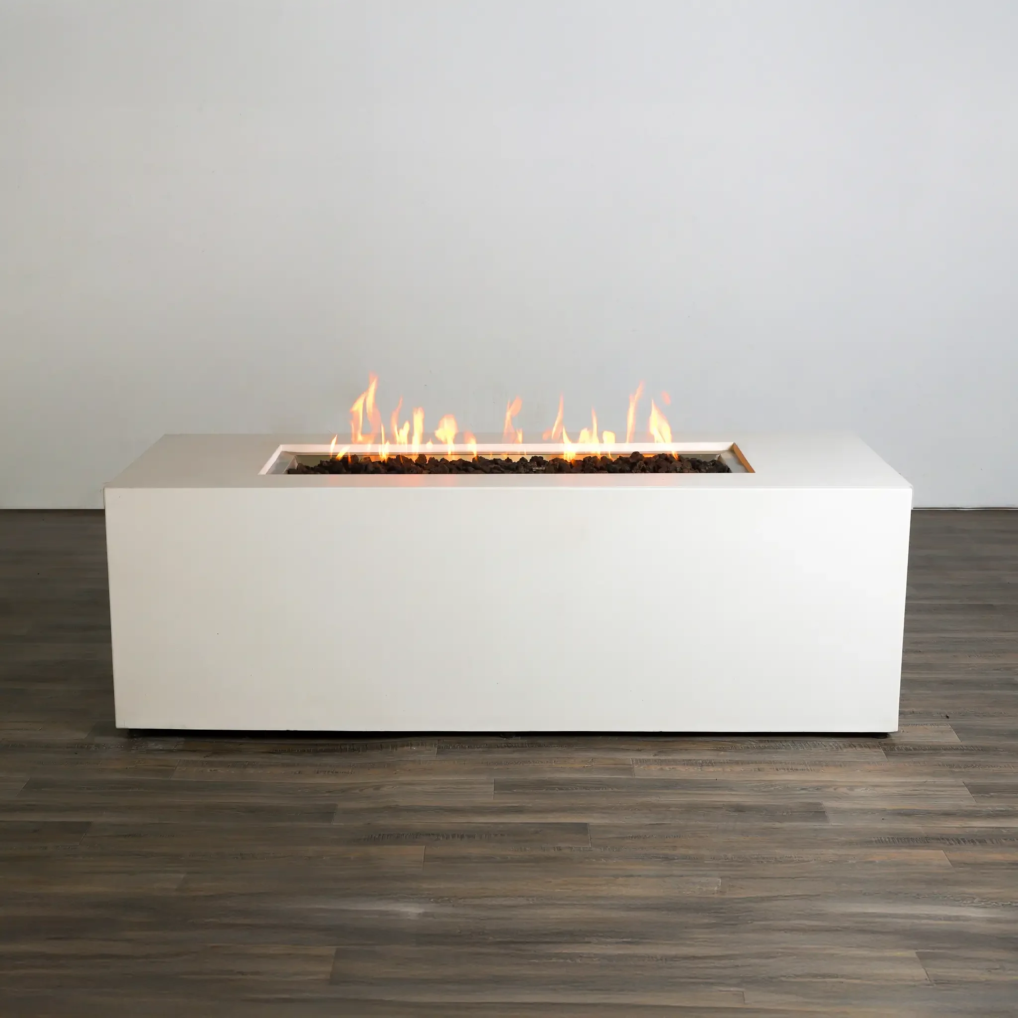 72" x 28" Rectangle Beton Concrete (GFRC) Gas Fire Pit with Hidden Propane Tank by Starfire Designs - Image 5