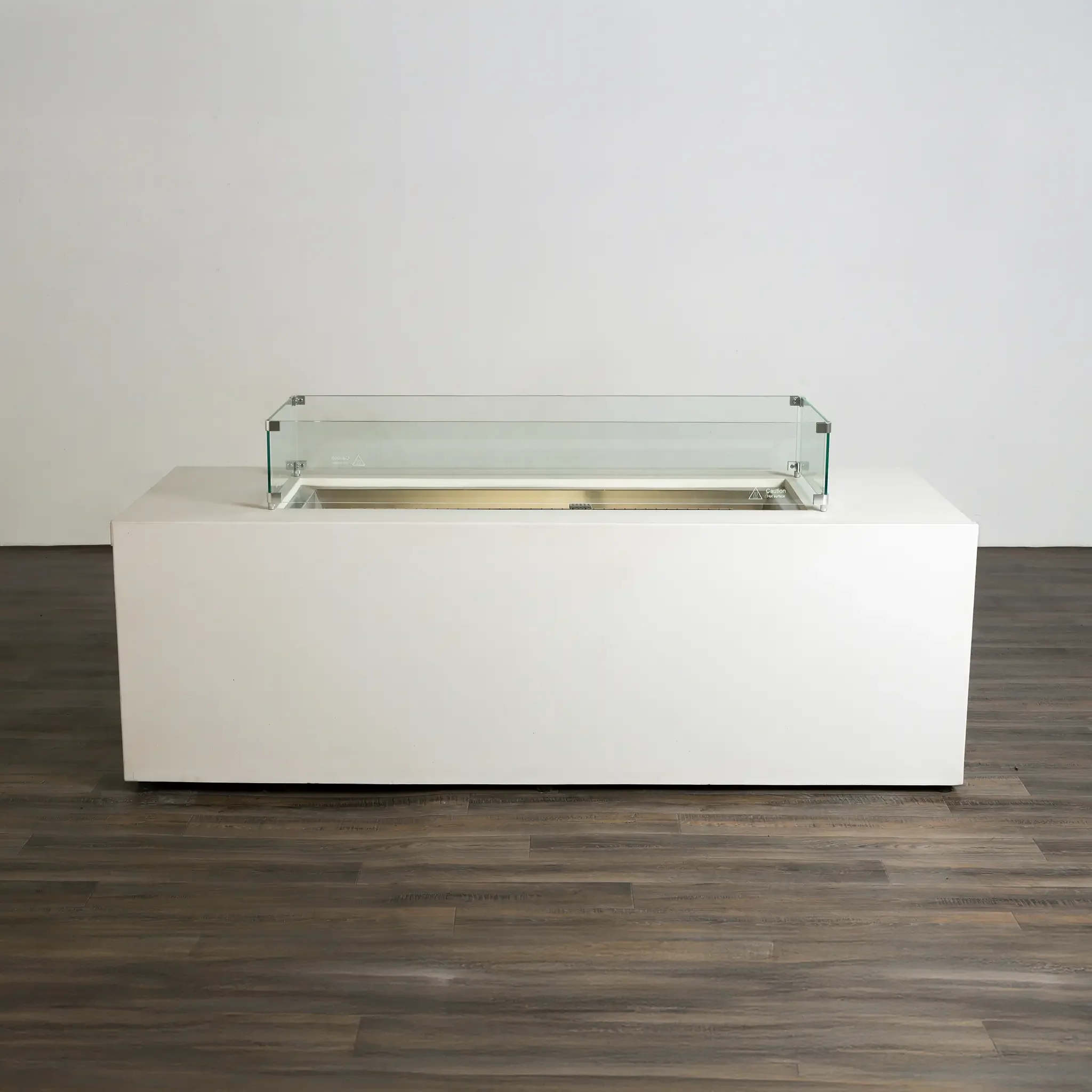 72" x 28" Rectangle Beton Concrete (GFRC) Gas Fire Pit with Hidden Propane Tank - White by Starfire Designs - Image 19