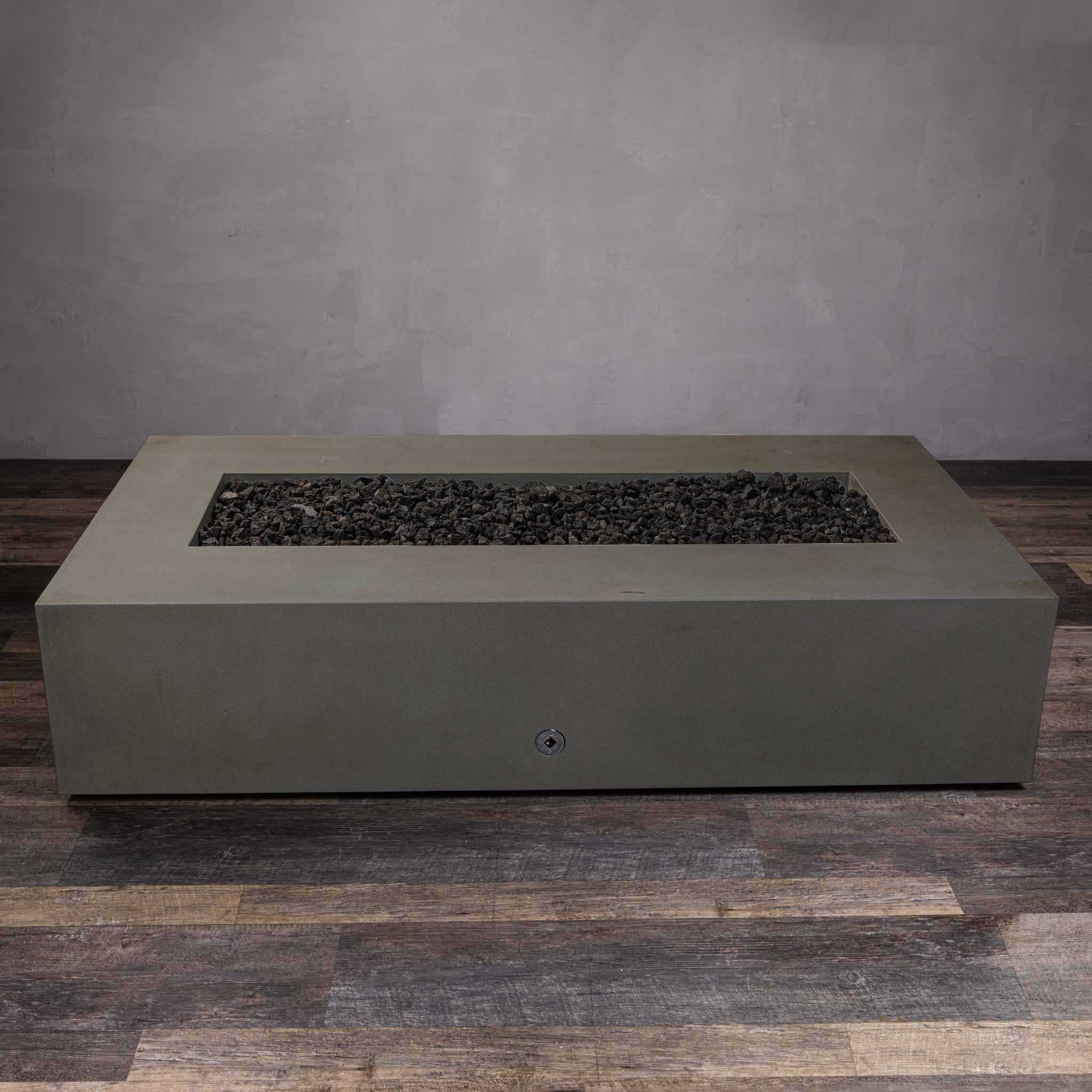 72" x 38" Rectangle Gravity Concrete (GFRC) Fire Pit - Natural Gas - 110V Electronic Ignition System - Brown by Starfire Designs - Image 14