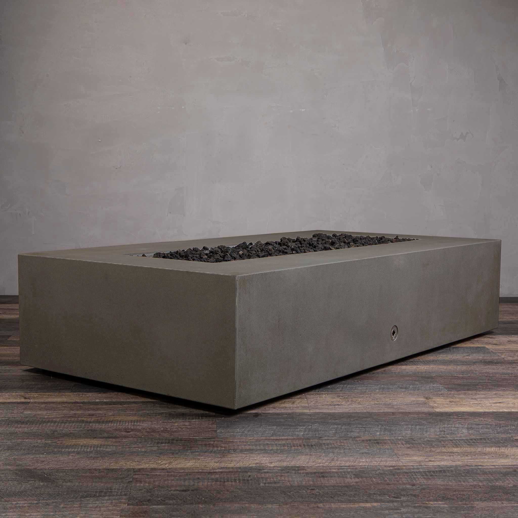 72" x 38" Rectangle Gravity Concrete (GFRC) Fire Pit - Natural Gas - 110V Electronic Ignition System - Brown by Starfire Designs - Image 15