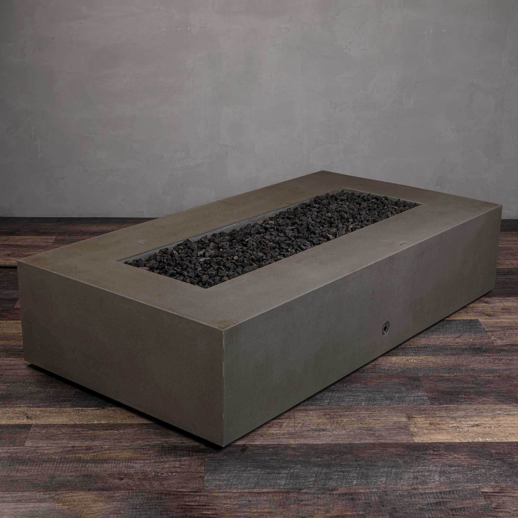 72" x 38" Rectangle Gravity Concrete (GFRC) Fire Pit - Natural Gas - 110V Electronic Ignition System - Brown by Starfire Designs - Image 16