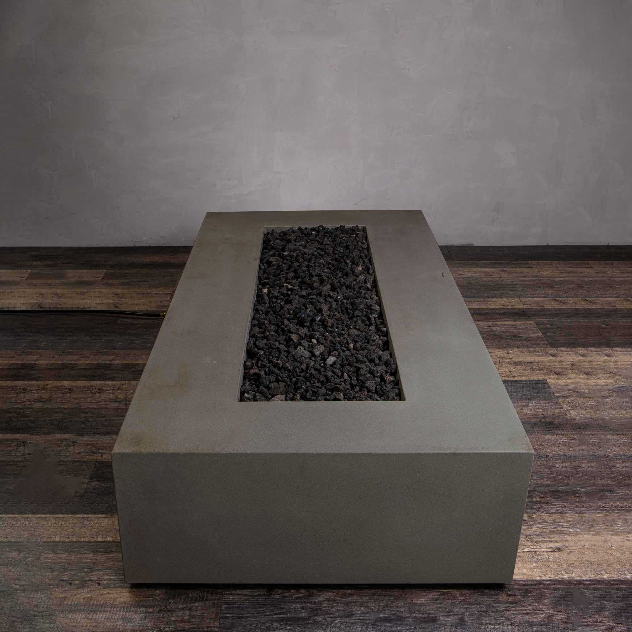 72" x 38" Rectangle Gravity Concrete (GFRC) Fire Pit - Natural Gas - 110V Electronic Ignition System - Brown by Starfire Designs - Image 17