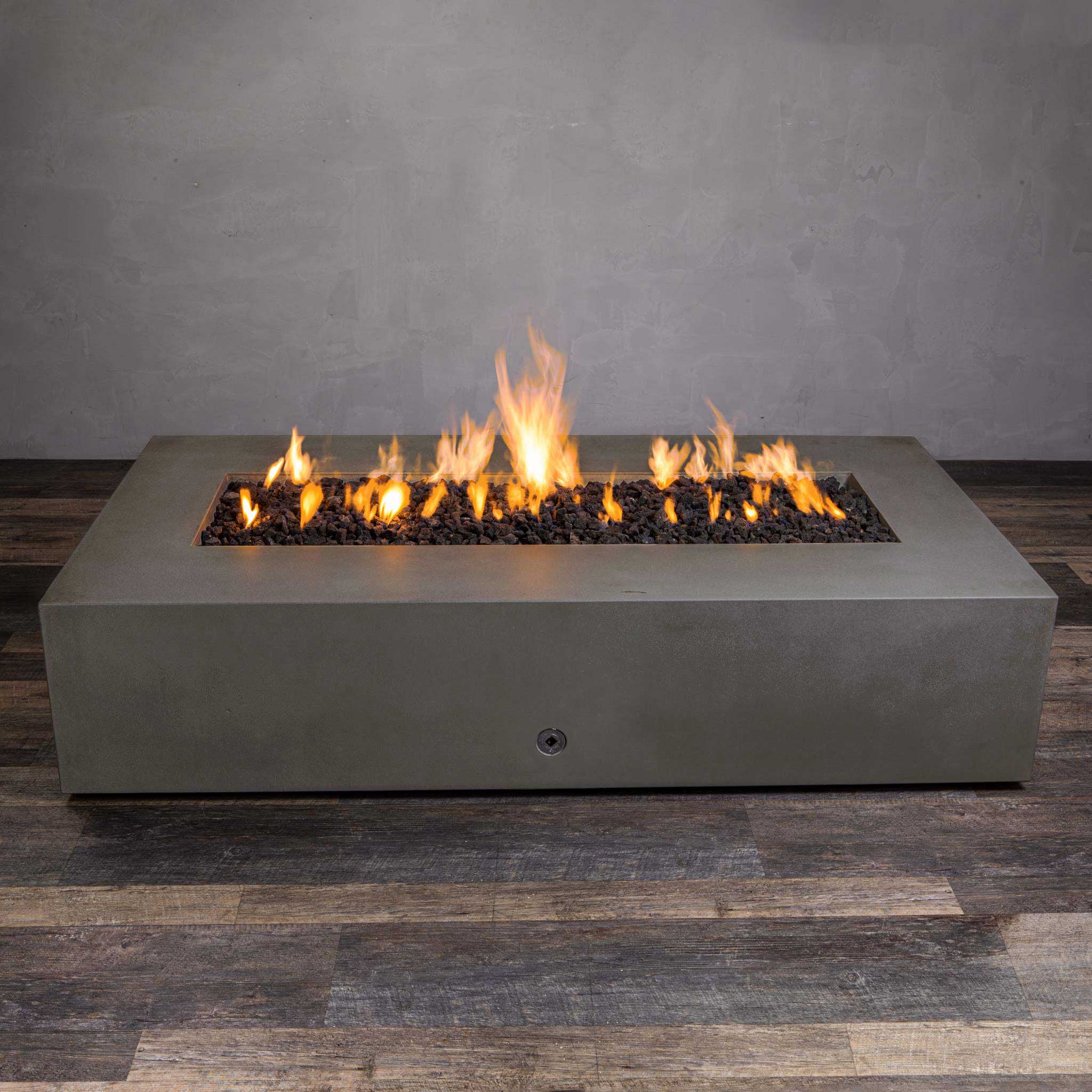 72" x 38" Rectangle Gravity Concrete (GFRC) Fire Pit - Natural Gas - 110V Electronic Ignition System - Brown by Starfire Designs - Image 3