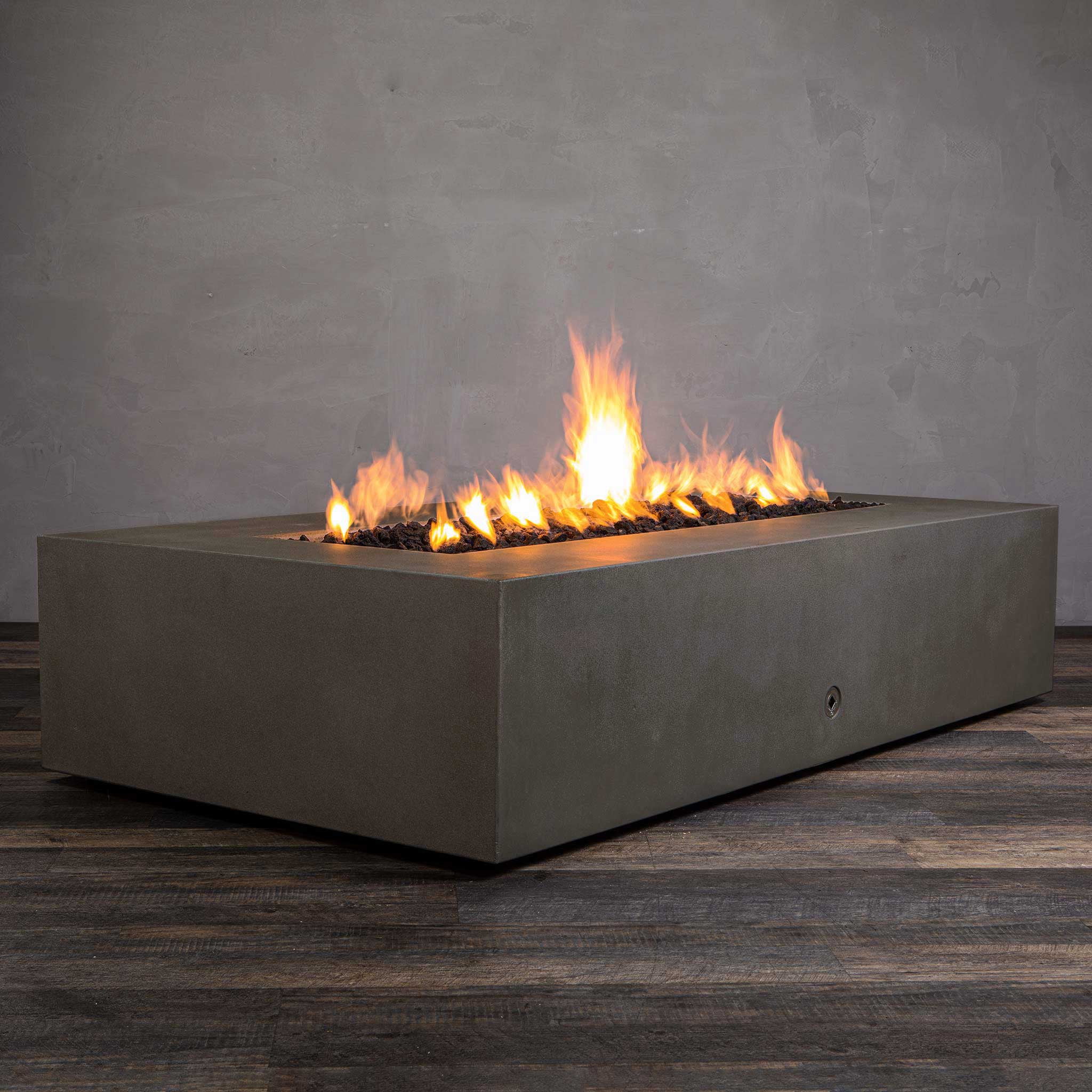 72" x 38" Rectangle Gravity Concrete (GFRC) Fire Pit - Natural Gas - 110V Electronic Ignition System - Brown by Starfire Designs - Image 11