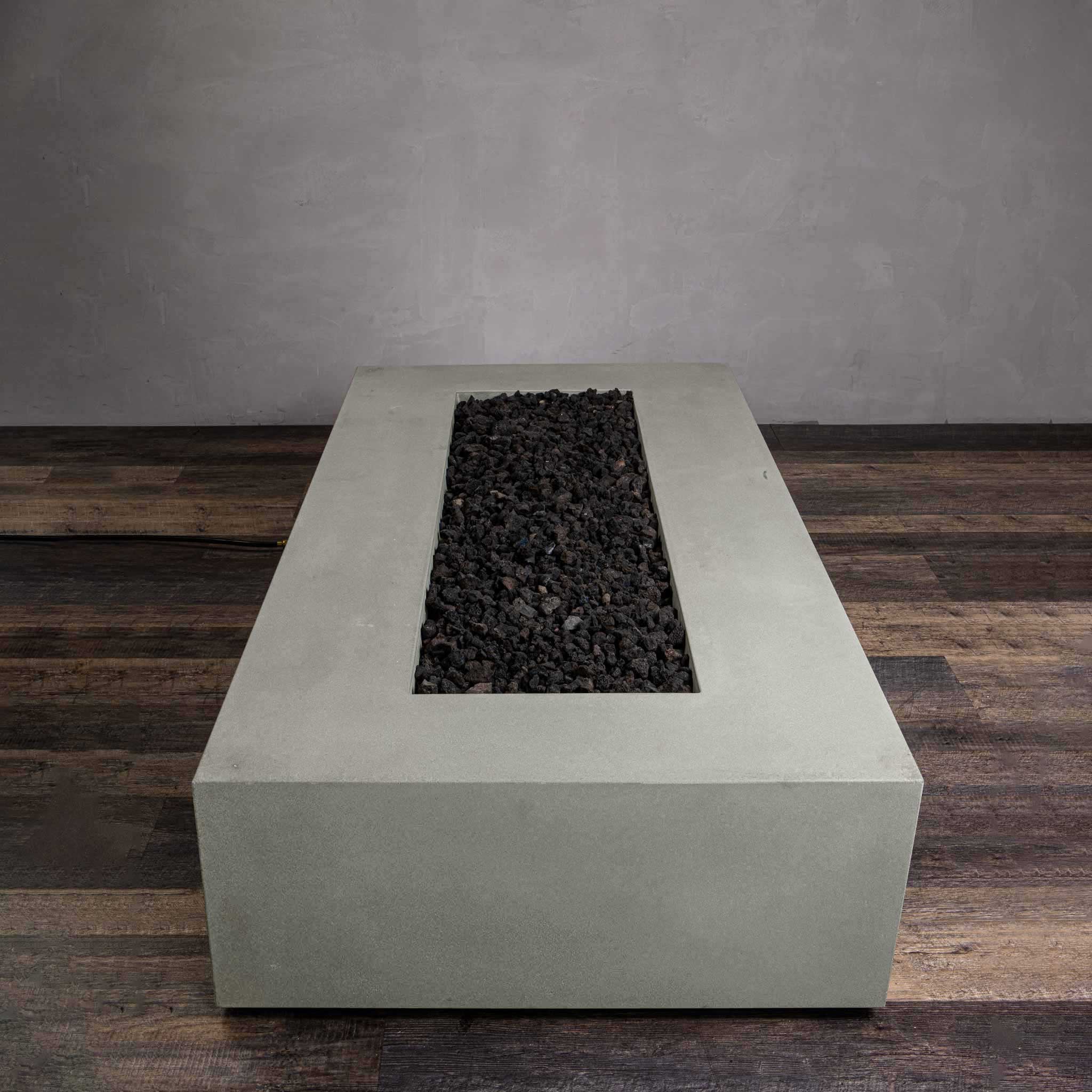 72" x 38" Rectangle Gravity Concrete (GFRC) Fire Pit - Natural Gas - Push Button Spark Ignition - Natural Gray by Starfire Designs - Image 15