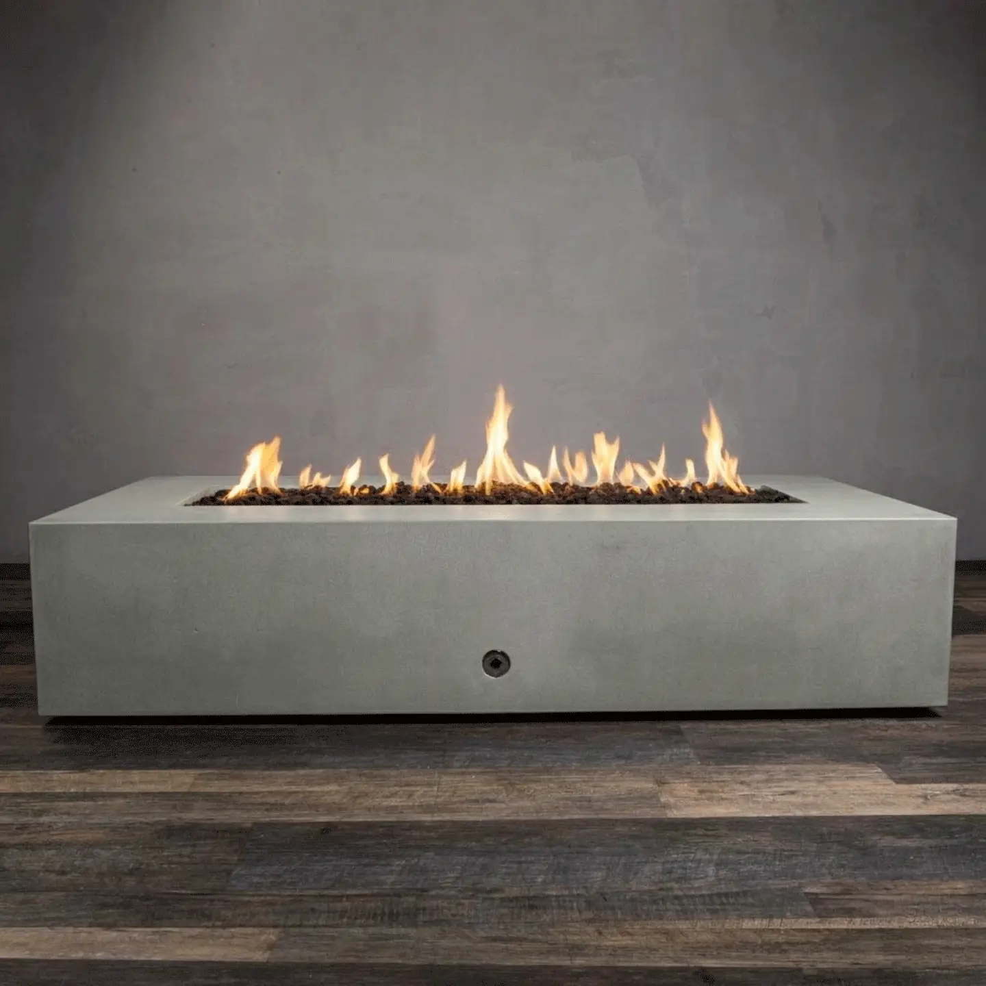 72" x 38" Rectangle Gravity Concrete (GFRC) Fire Pit - Natural Gas - Push Button Spark Ignition - Natural Gray by Starfire Designs - Image 2