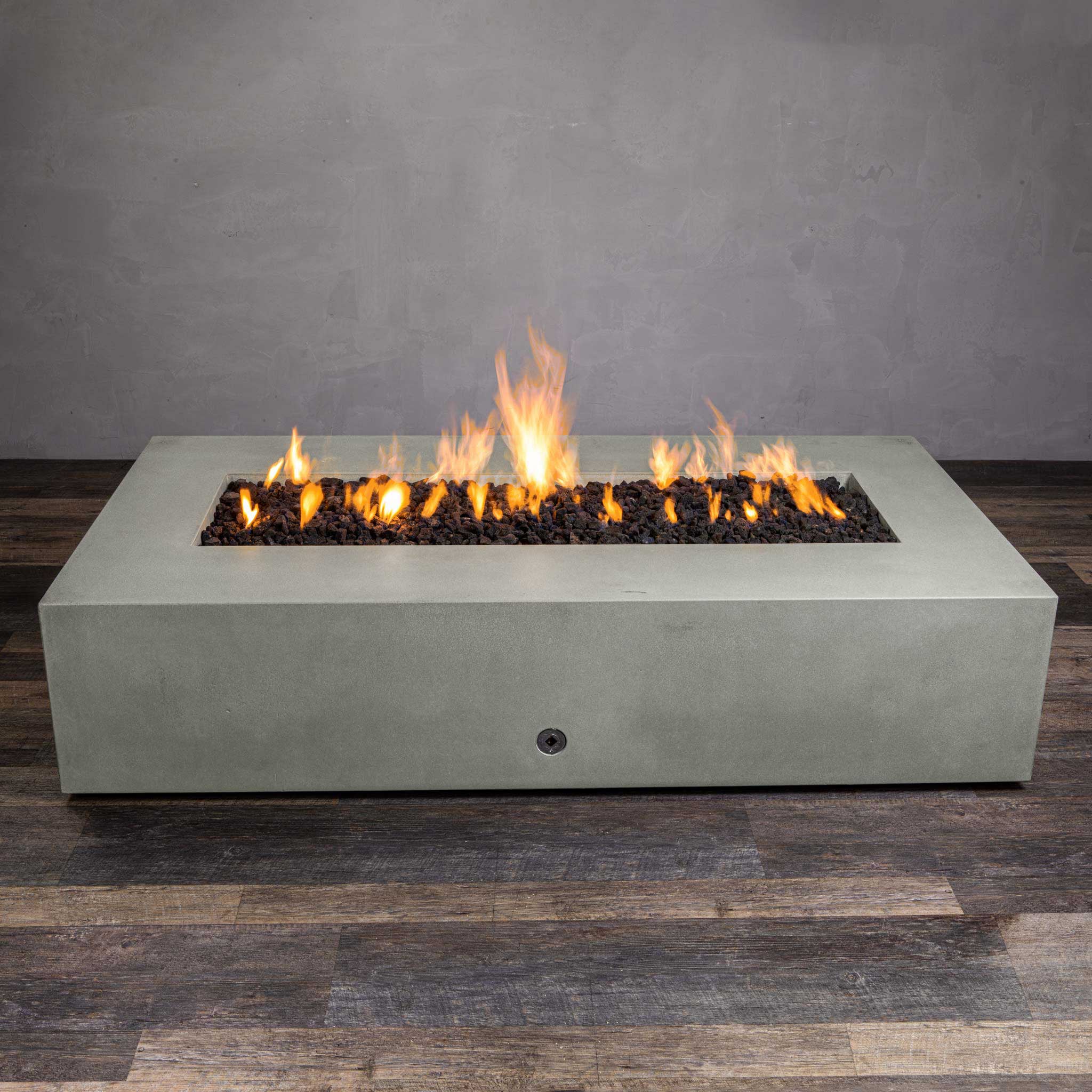 72" x 38" Rectangle Gravity Concrete (GFRC) Fire Pit - Natural Gas - Push Button Spark Ignition - Natural Gray by Starfire Designs - Image 3