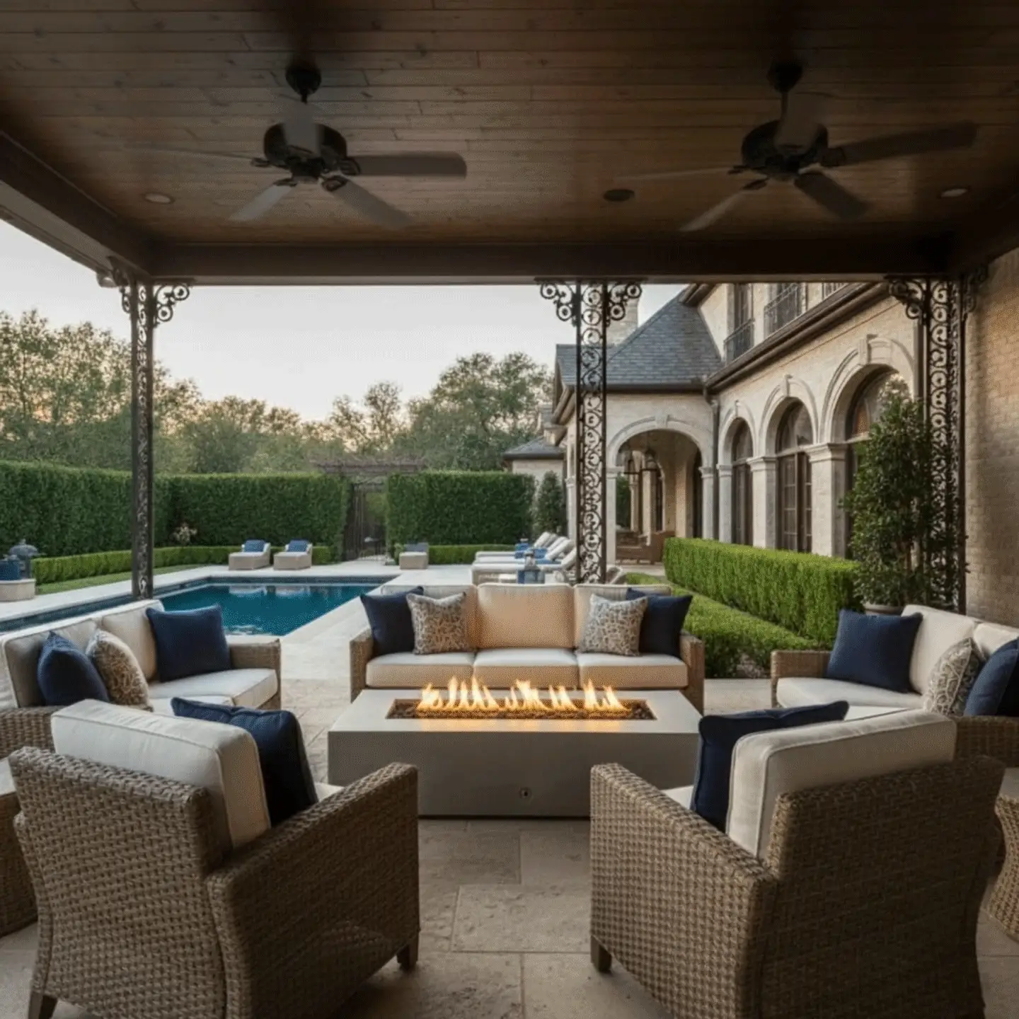 72" x 38" Rectangle Gravity Concrete (GFRC) Fire Pit - Natural Gas - Push Button Spark Ignition - Natural Gray by Starfire Designs - Image 5