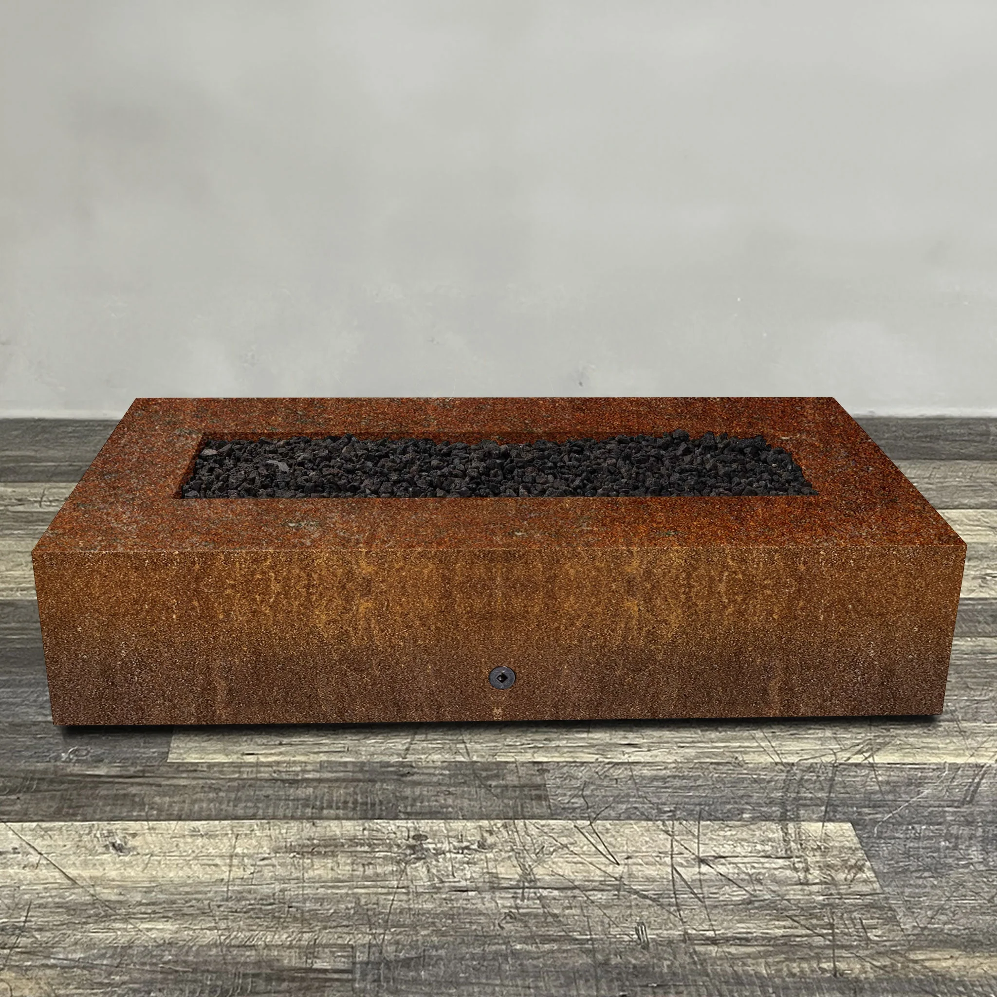 72" x 38" Rectangle Gravity Corten Steel Fire Pit - Natural Gas - 110V Electronic Ignition System by Starfire Designs - Image 2