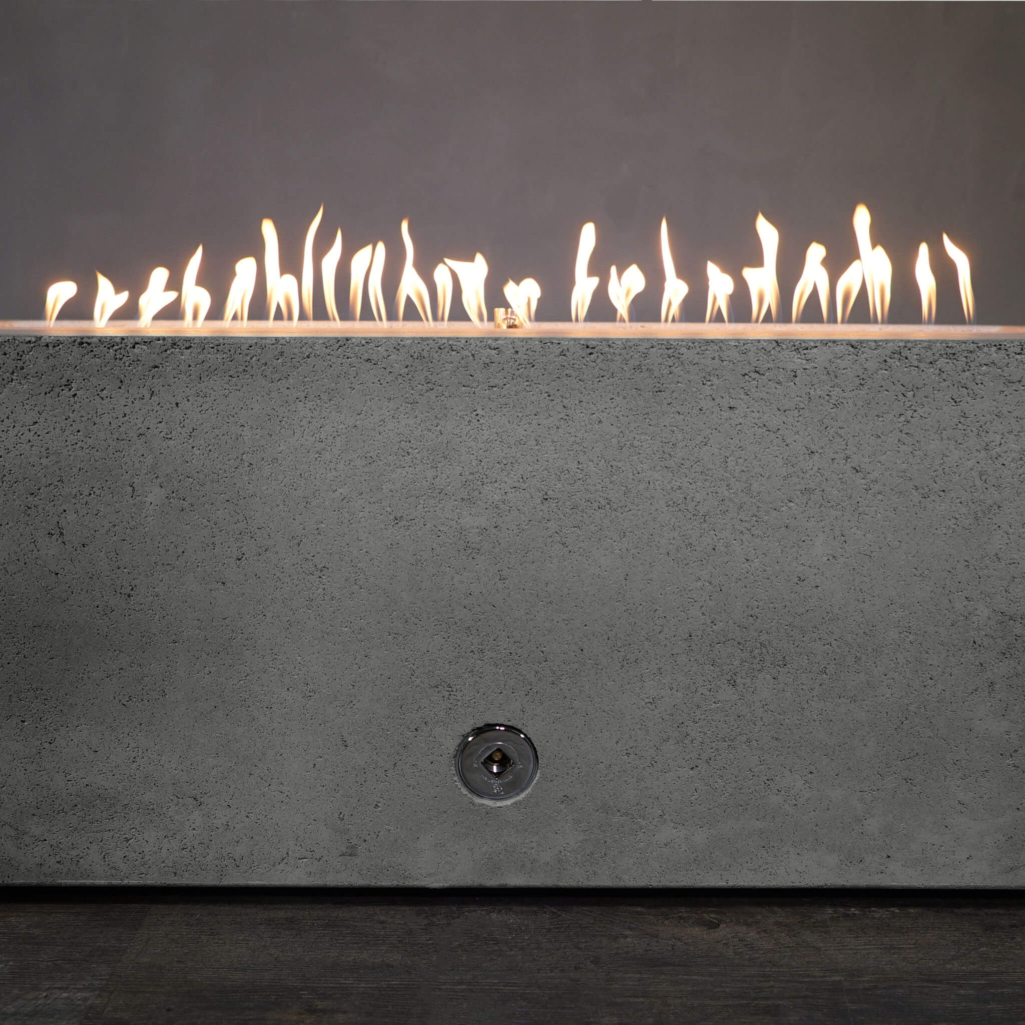 72" x 38" Rectangle Rustic Gravity Concrete (GFRC) Fire Pit - Propane Gas Hardline - 110V Electronic Ignition System - Natural Gray by Starfire Designs - Image 10