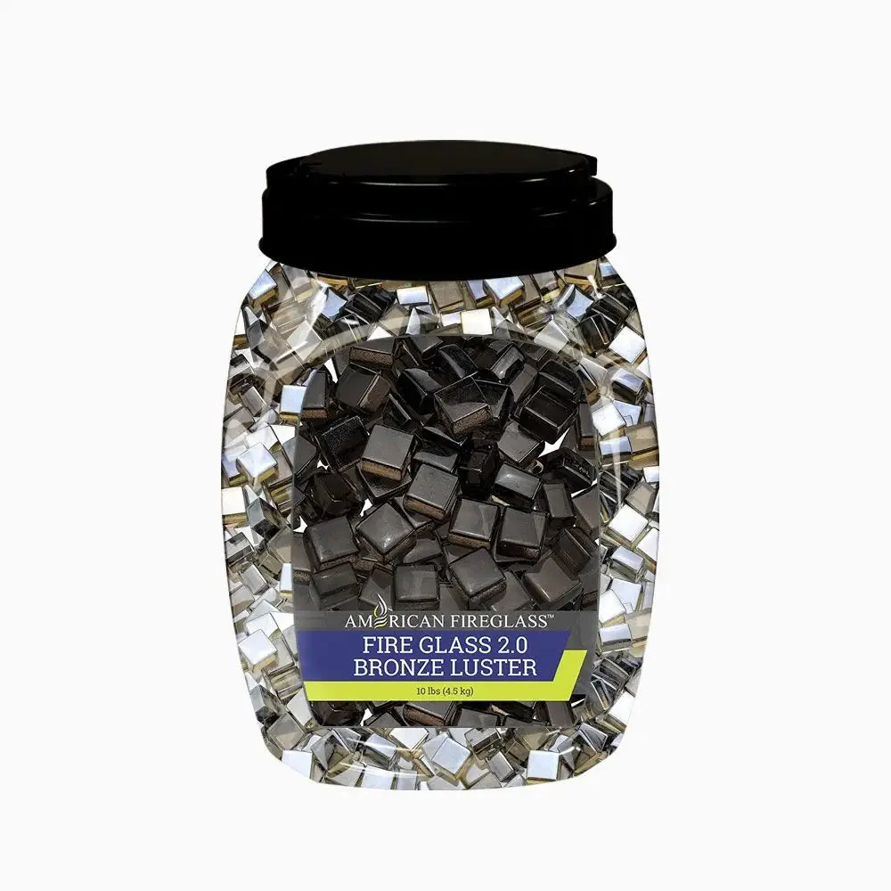 1/2" Bronze Luster Fire Glass 2.0 Cubes by American Fire Products - Image 5