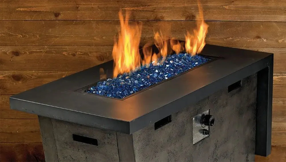 1/2" Pacific Blue Luster Fire Glass 2.0 Cubes by American Fire Products - Image 2