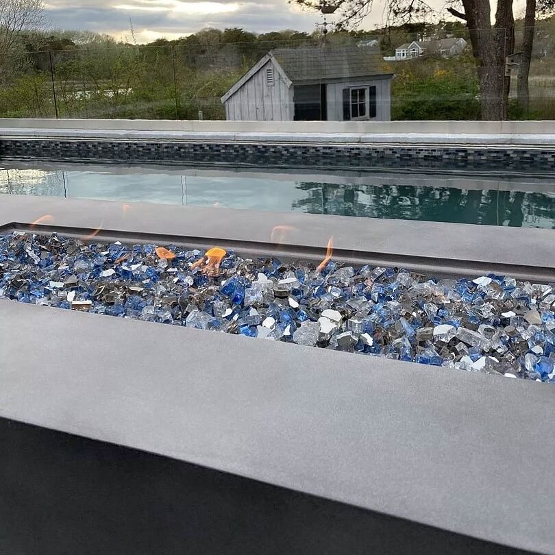1/2" Maui Breeze Pre-Mixed Fire Glass by American Fire Products - Image 2