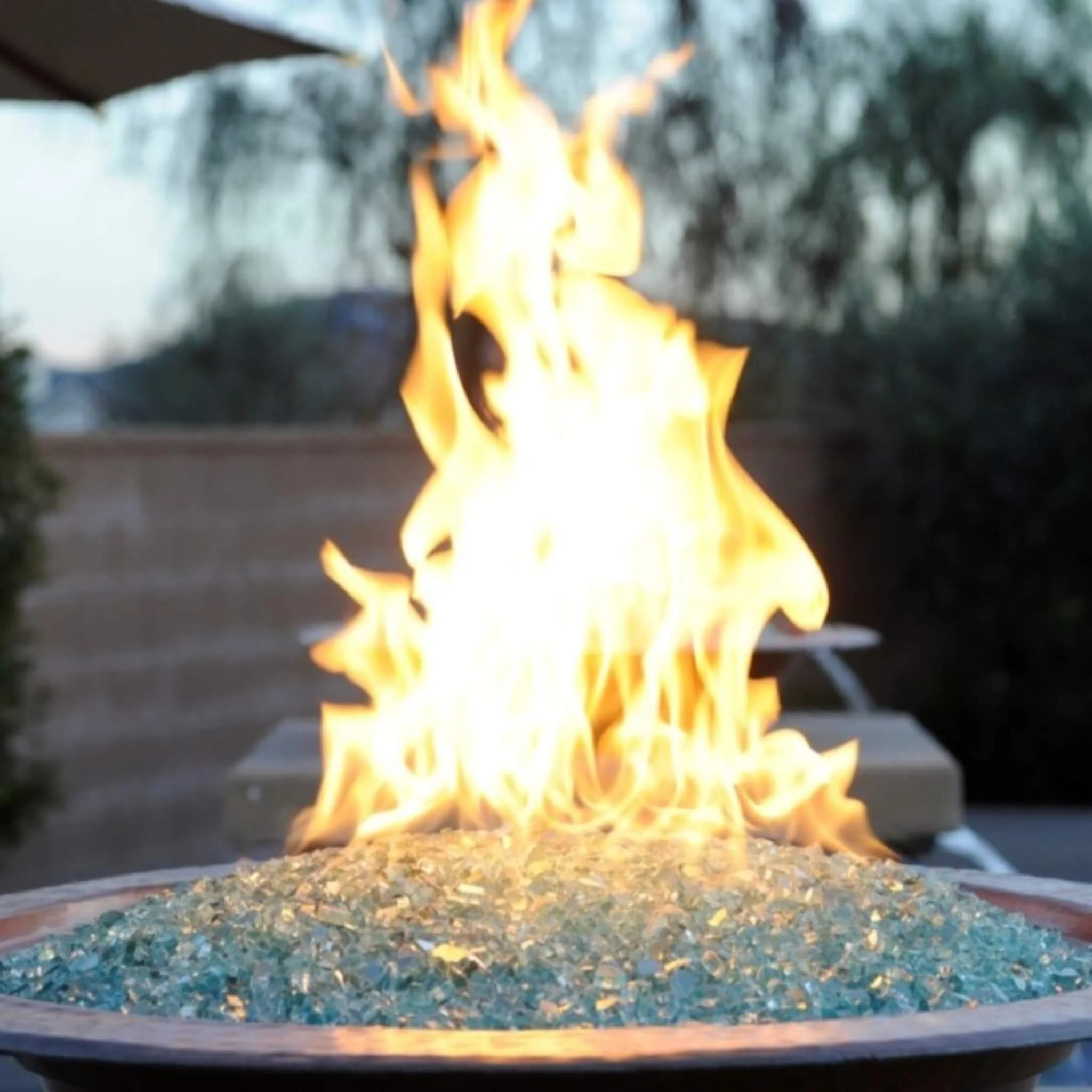 1/4" Azuria Reflective Fire Glass by American Products - Image 5