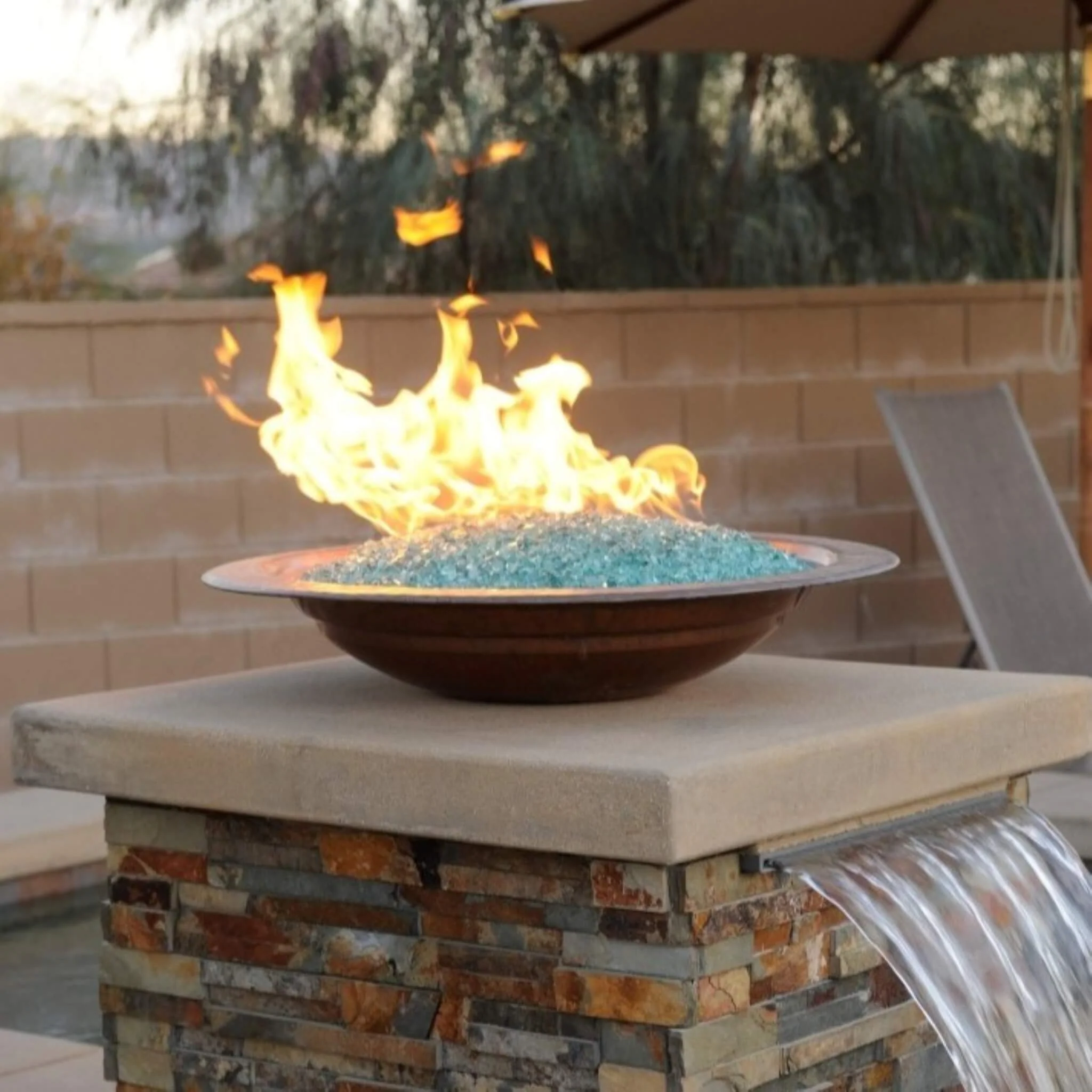 1/4" Azuria Reflective Fire Glass by American Products - Image 6