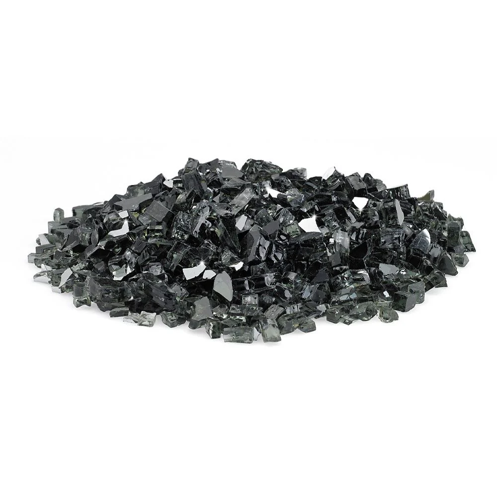 1/4" Black Reflective Fire Glass by American Products - Image 3