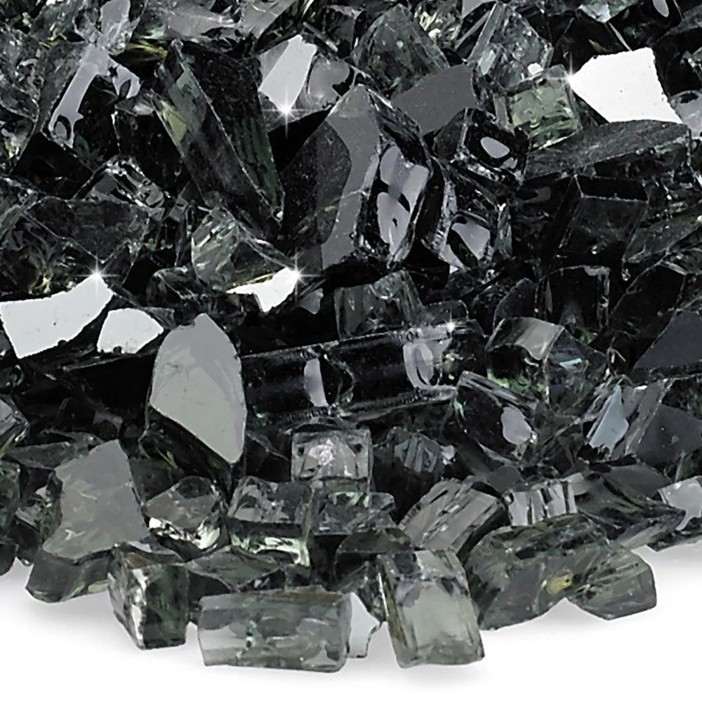 1/4" Black Reflective Fire Glass by American Products - Image 4