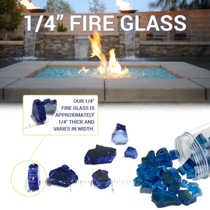 1/4" Azuria Reflective Fire Glass by American Products - Image 8