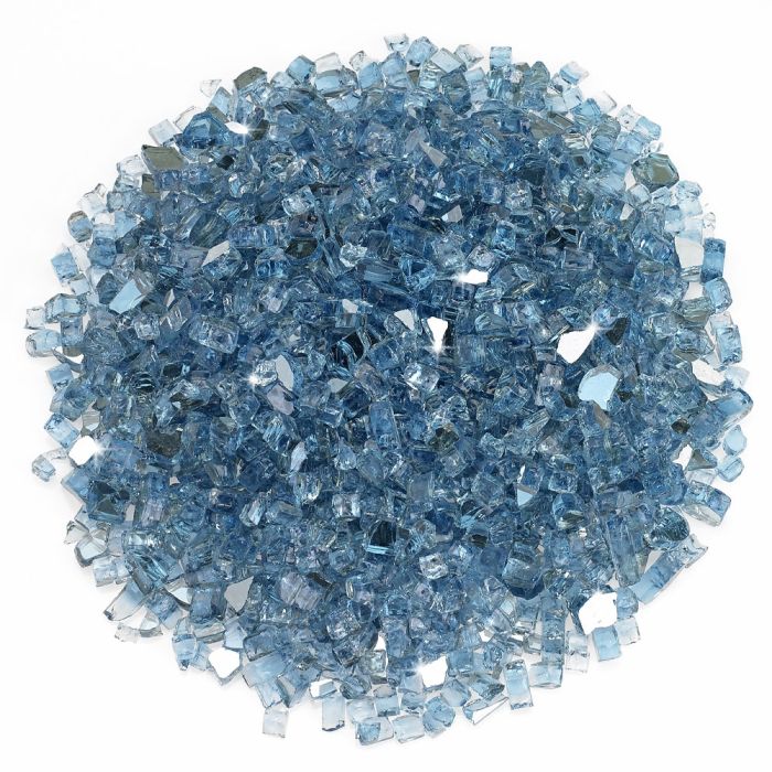 1/4" Pacific Blue Reflective Fire Glass by American Products
