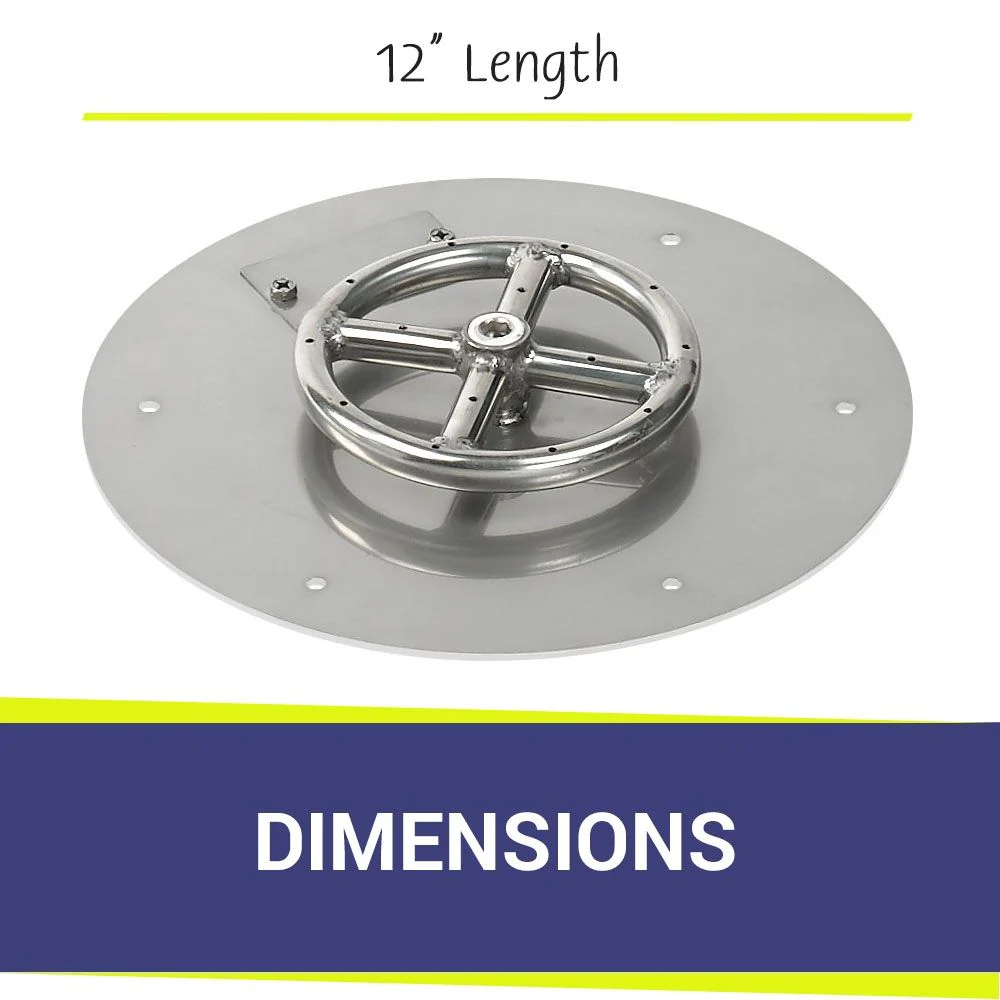 12" Round Stainless Steel Flat Pan with All-Weather Electronic Ignition System - Natural Gas by American Fire Products - Image 5