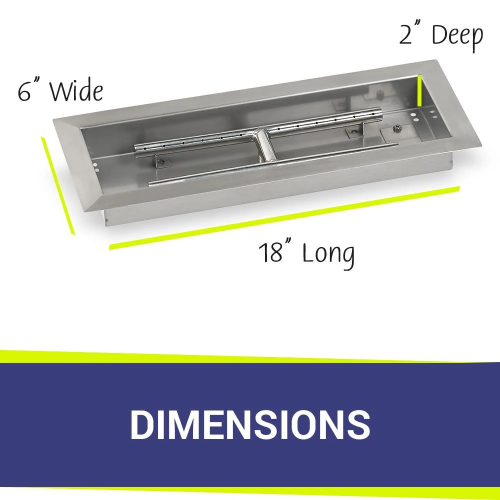 18" x 6" Rectangle Stainless Steel Drop-In Pan by American Fire Products - Image 4