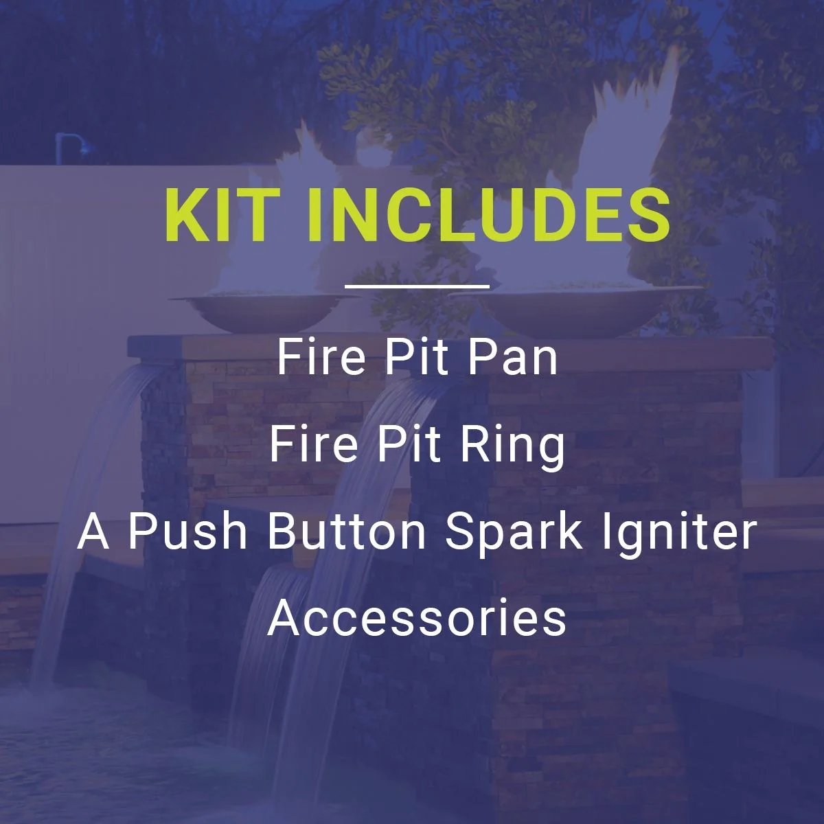 18" x 6" Rectangle Stainless Steel Drop-In Pan with Spark Ignition Kit - Natural Gas by American Fire Products - Image 5