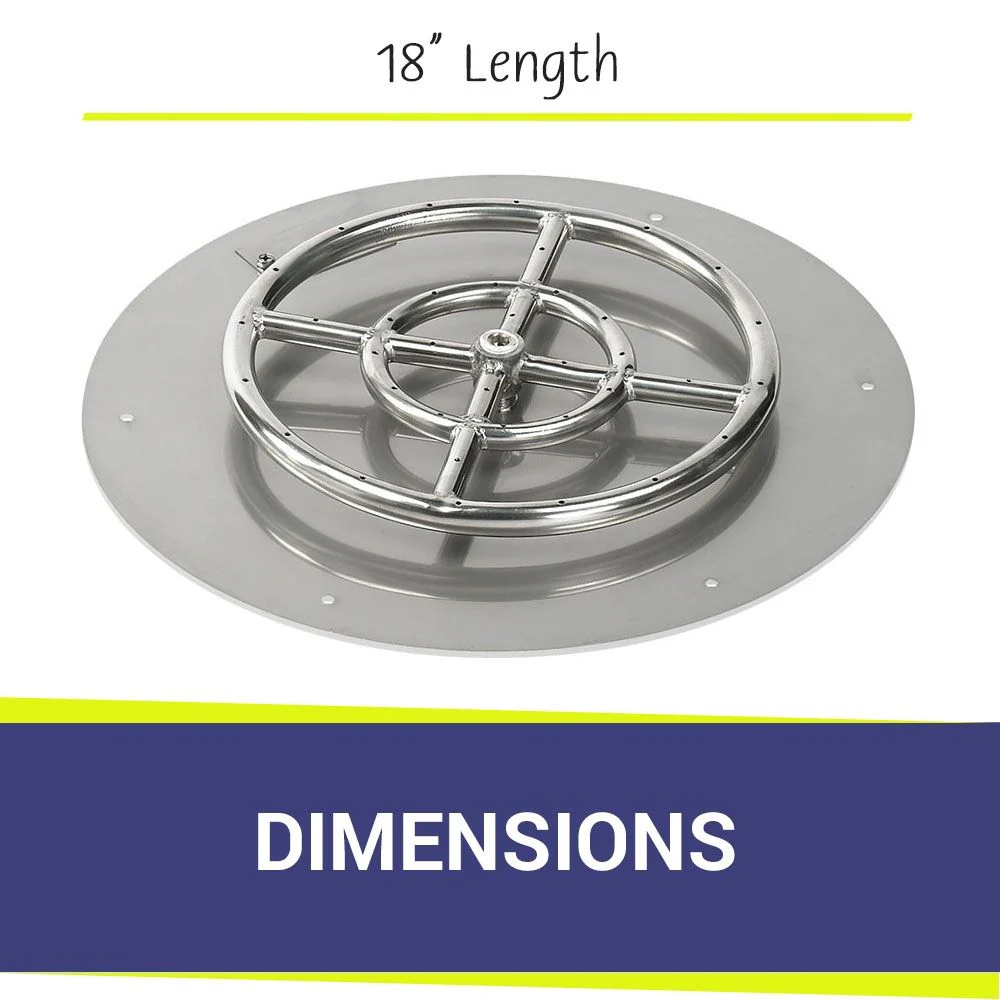 18" Round Stainless Steel Flat Pan with All-Weather Electronic Ignition System - Natural Gas by American Fire Products - Image 5