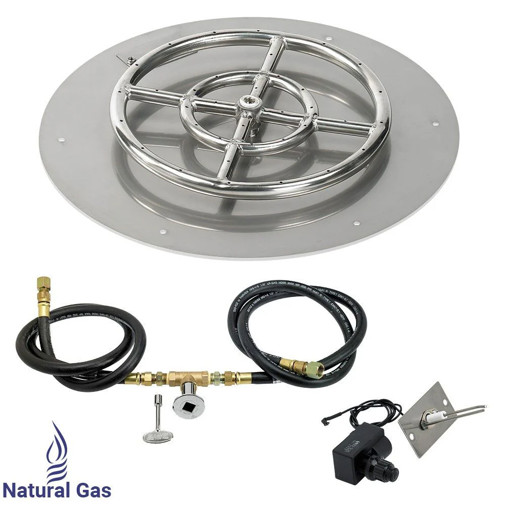 Round Stainless Steel Flat Pan with Spark Ignition Kit by American Fire Products - Image 6