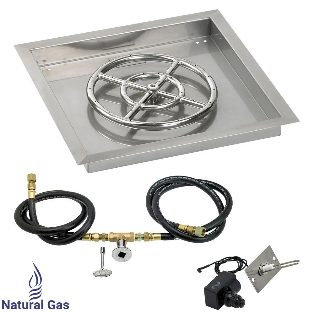 Square Stainless Steel Drop-In Pan with Spark Ignition Kit by American Fire Products - Image 4