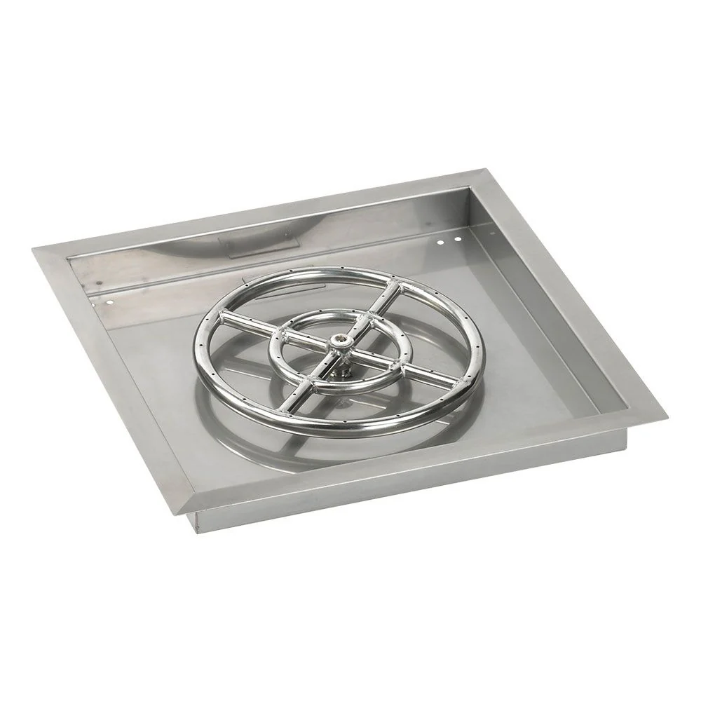 18" Square Stainless Steel Drop-In Pan with Spark Ignition Kit - Propane by American Fire Products - Image 2