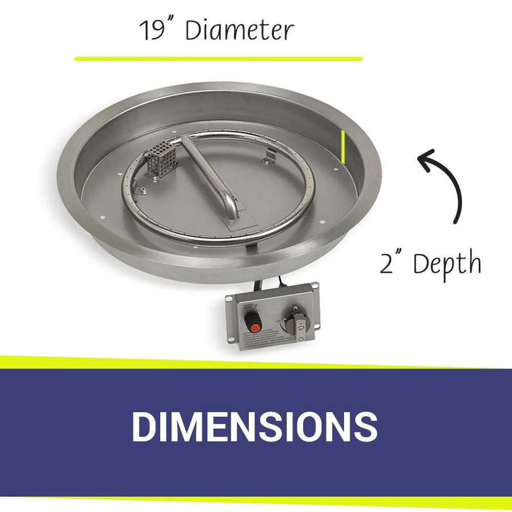 19" Round CSA Certified Stainless Steel Drop-In Pan Kit by American Fire Products - Image 3
