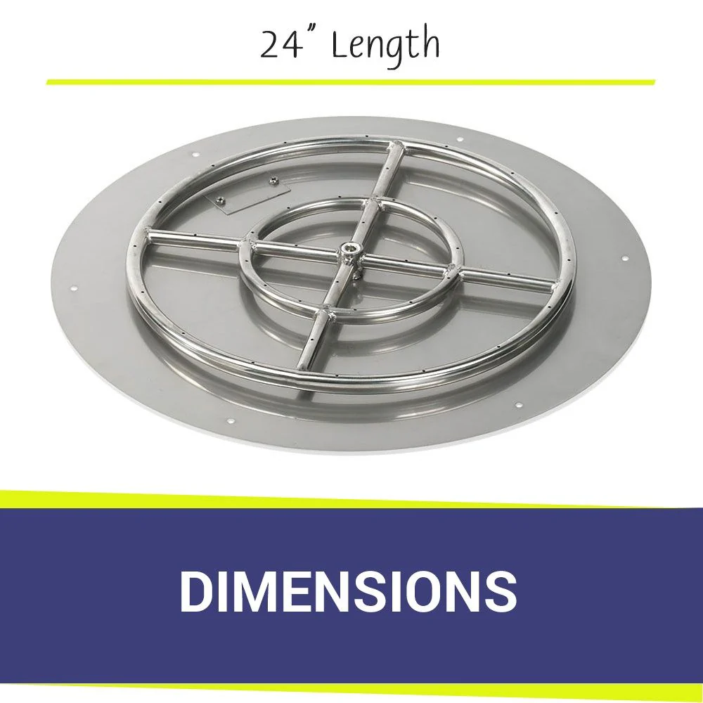 24" Round Stainless Steel Flat Pan with All-Weather Electronic Ignition System - Propane by American Fire Products - Image 5