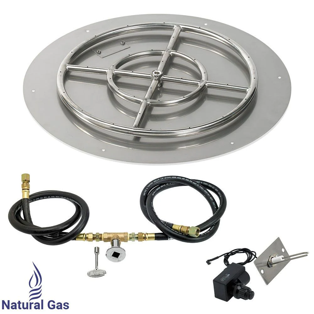 Round Stainless Steel Flat Pan with Spark Ignition Kit by American Fire Products - Image 8