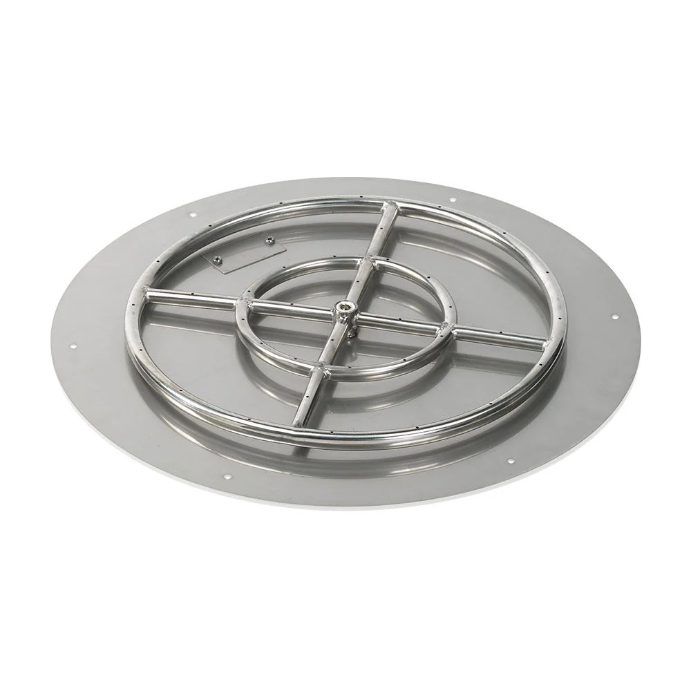 24" Round Stainless Steel Flat Pan with Spark Ignition Kit – Natural Gas by American Fire Products - Image 2