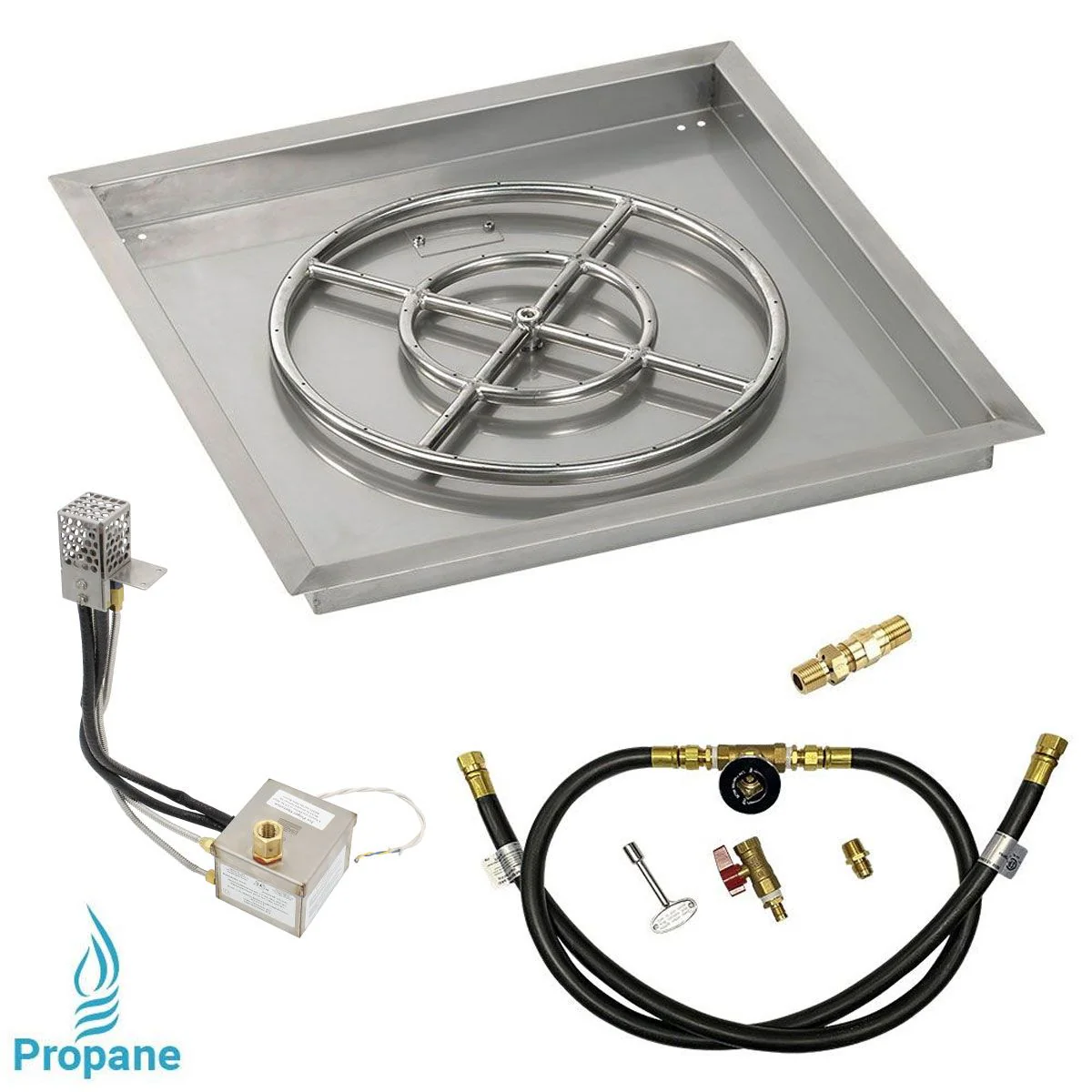 Square Stainless Steel Drop-In Pan with All-Weather Electronic Ignition System by American Fire Products - Image 7