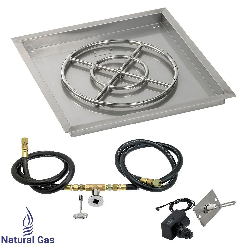 Square Stainless Steel Drop-In Pan with Spark Ignition Kit by American Fire Products - Image 6