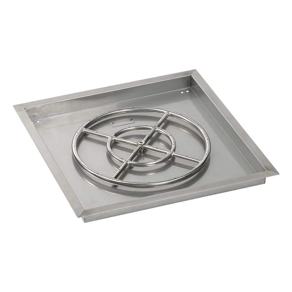 24" Square Stainless Steel Drop-In Pan with Spark Ignition Kit - Propane by American Fire Products - Image 2
