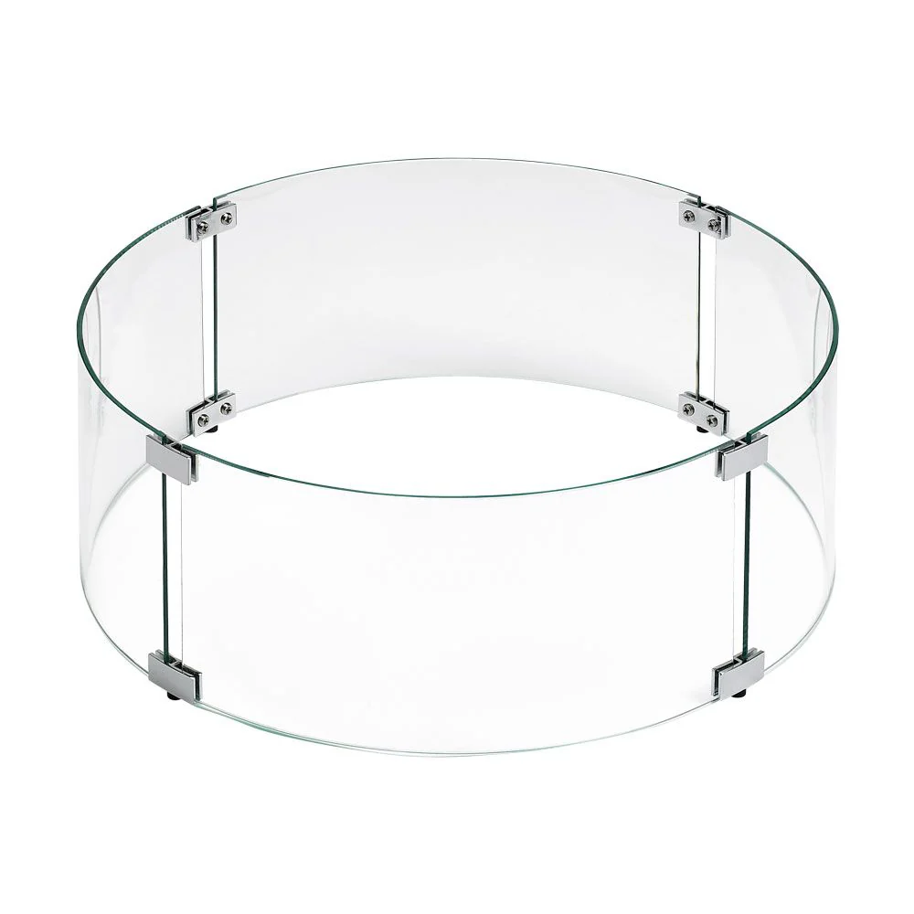 Round Glass Flame Guard for 25" Round Drop-In Pan by American Fire Products