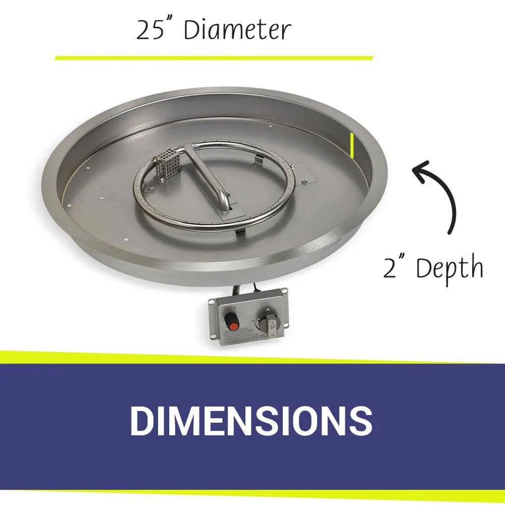 25" Round CSA Certified Stainless Steel Drop-In Pan Kit by American Fire Products - Image 3