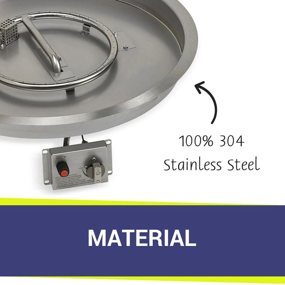 25" Round CSA Certified Stainless Steel Drop-In Pan Kit by American Fire Products - Image 4