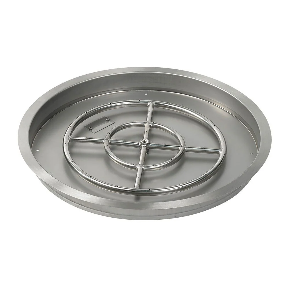 25" Round Stainless Steel Drop-In Pan with Spark Ignition Kit - Natural Gas by American Fire Products - Image 2