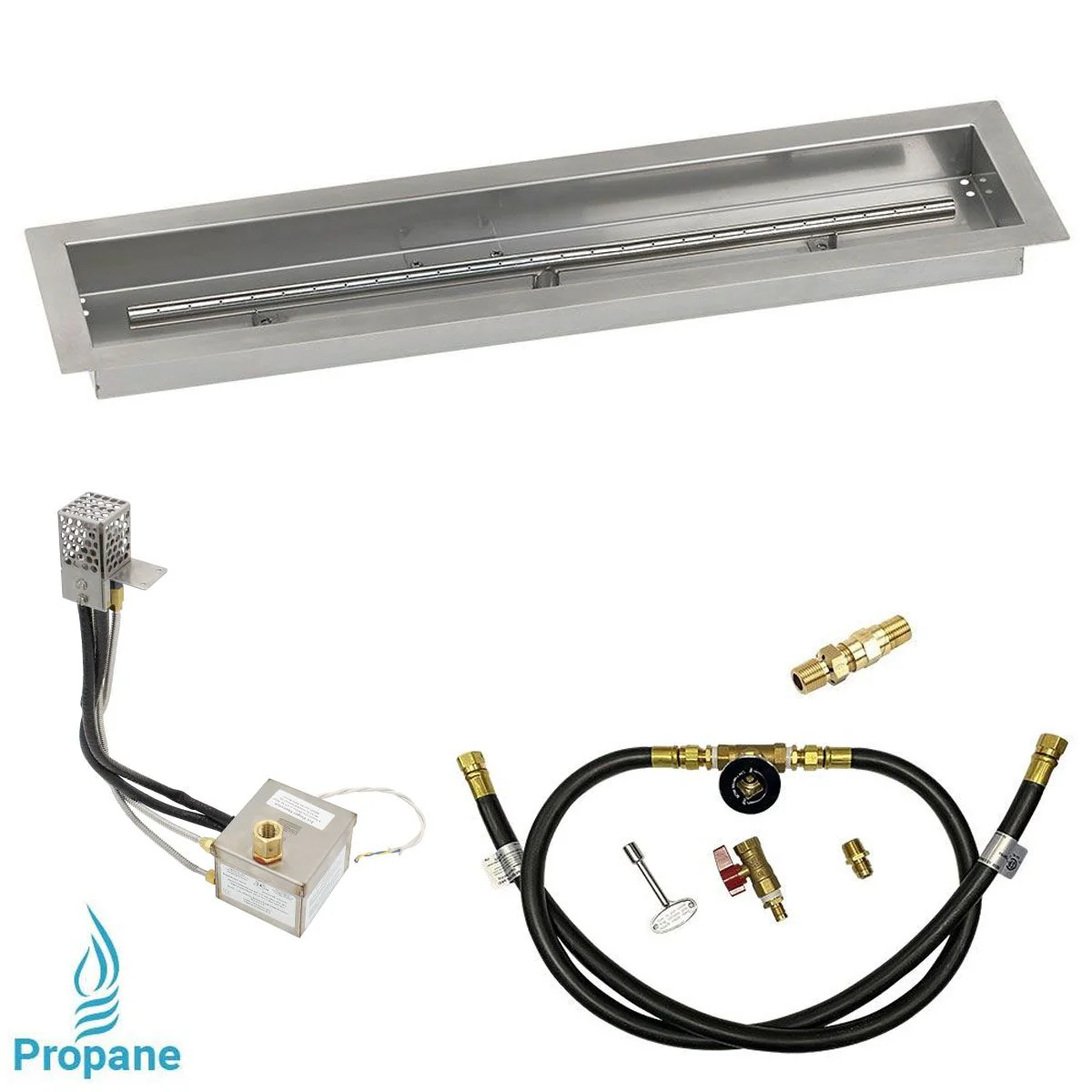 Linear Stainless Steel Drop-In Pan with All-Weather Electronic Ignition System by American Fire Products - Image 3