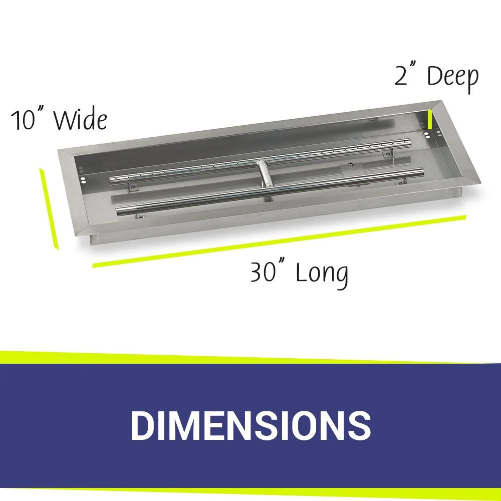 30" x 10" Rectangle Stainless Steel Drop-In Pan by American Fire Products - Image 6