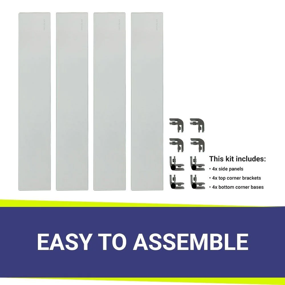 Square Glass Flame Guard for 30" Square Drop-In Pan by American Fire Products - Image 3