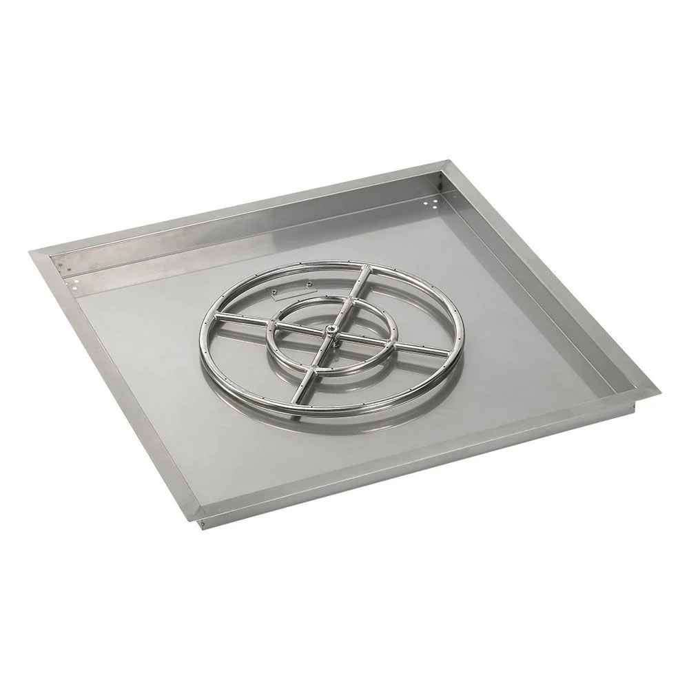 30" Square Stainless Steel Drop-In Pan with Spark Ignition Kit - Propane by American Fire Products - Image 2